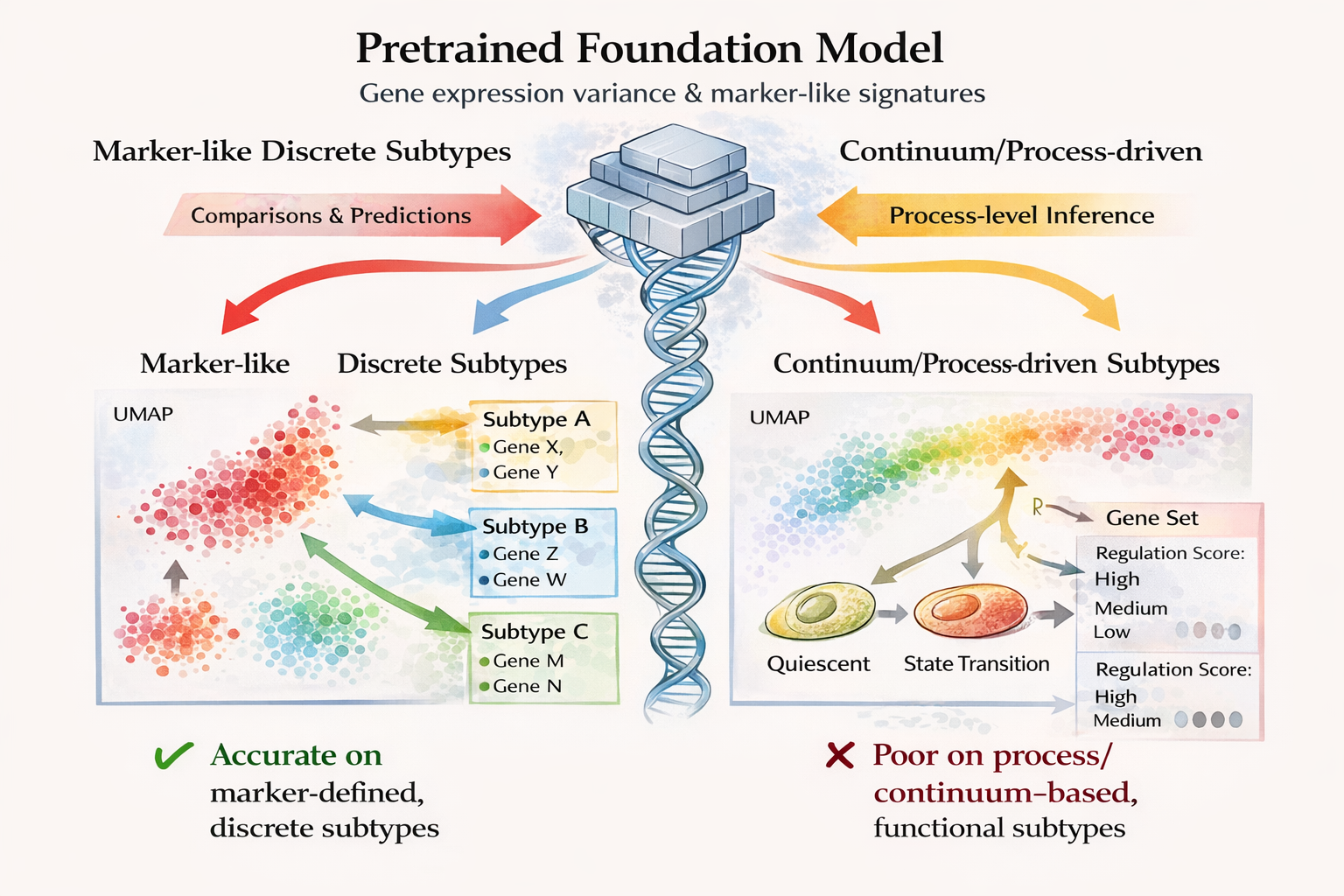 Foundation model subtype prediction limitations